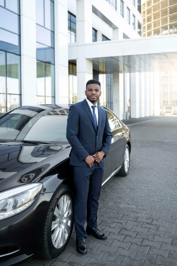 Dee Paris Transfer Driver waiting for a client