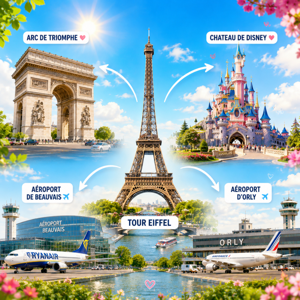 paris city centre to bva airport